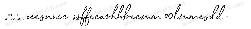 White Oleander Uprig字体转换